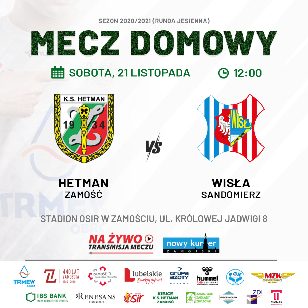 O poprawę dorobku z Wisłą Sandomierz