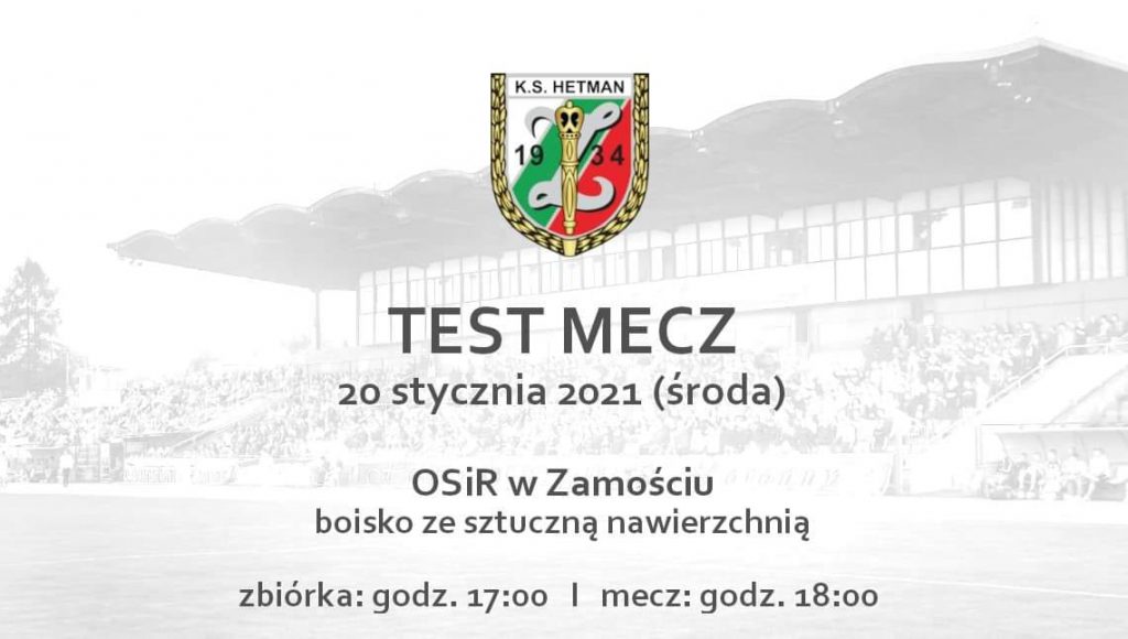 ZAPROSZENIE NA TEST MECZ