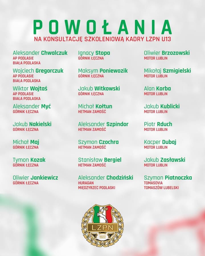 📣 powoŁania do kadry lzpn! ⚽🤍💚❤️ z ogromną radością informujemy, że aż…